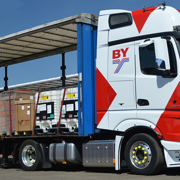 Loading trailers in the yard